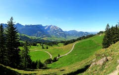 Alpsteinblick beim Aufstieg zur Fänerenspitze. (Bild Fredy Zünd)