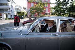 Initiator + Vize-Präsident Alfred Gut im Daimler 420 Sovereign 1968 (Bild: Corinne Glanzmann, Horw, 22. September 2019)