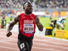 Alex Wilson muss sich im Halbfinal über 200 m gewaltig steigern (Bild: KEYSTONE/JEAN-CHRISTOPHE BOTT)