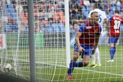 Basels Arthur Cabral jubelt nach seinem Tor zum 2-0. (Bild: KEYSTONE/Peter Klaunzer)