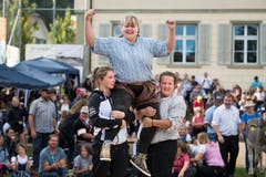 Der Schlussgang gewinnt Angela Riesen aus Helgisried. (Bild: Eveline Beerkircher, Menznau, 29.9.2019)