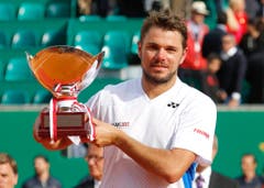 2014: Final Monte Carlo: Wawrinka s. Federer 4:6, 7:6 (7:5), 6:2Was für ein Sieg für «Stan the Man»! Im Finale des ATP-1000-Turniers in Monaco bezwingt er Roger Federer nach heroischem Kampf. Nach den im Januar gewonnenen Australian Open ist dies einer der schönsten Siege seiner Karriere. Zudem war Wawrinka zum ersten Mal in einem Direktduell vor Federer klassiert (Rang 3 respektive Rang 4). (Bild: Keystone)