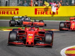 Charles Leclerc (Nummer 16) vor Sebastian Vettel: Zuletzt war das mehrheitlich der Fall (Bild: KEYSTONE/EPA/STEPHANIE LECOCQ)