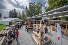 Das Festgelände am See in Sempach. (Bild: Pius Amrein, Sempach, 7. September 2019)