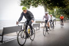 Rund 3500 Velofahrerinnen und Velofahrer fuhren um den Bodensee. (Bild: Ralph Ribi)