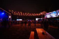Abenstimmung auf dem Festivalgelände. (Bild: Jan Pegoraro, Zug, 6. September 2019)