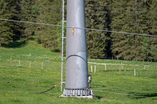 A cable car mast at the scene of the accident. (Image: Keystone / Urs Flüeler, June 5, 2019) 