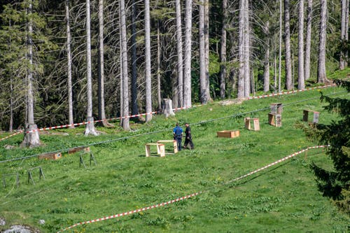 The police station closed after an accident during the inspection of the gondola between Engelberg and Trübsee. (Image: Urs Flüeler / Keystone, Engelberg, June 5, 2019)