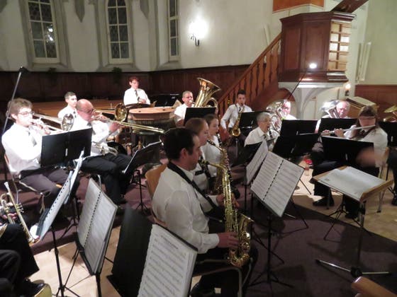 Das Winterkonzert der Musikgesellschaft "Alperösli" Sax begeisterte das Publikum. (Bild: Werner Vetsch)