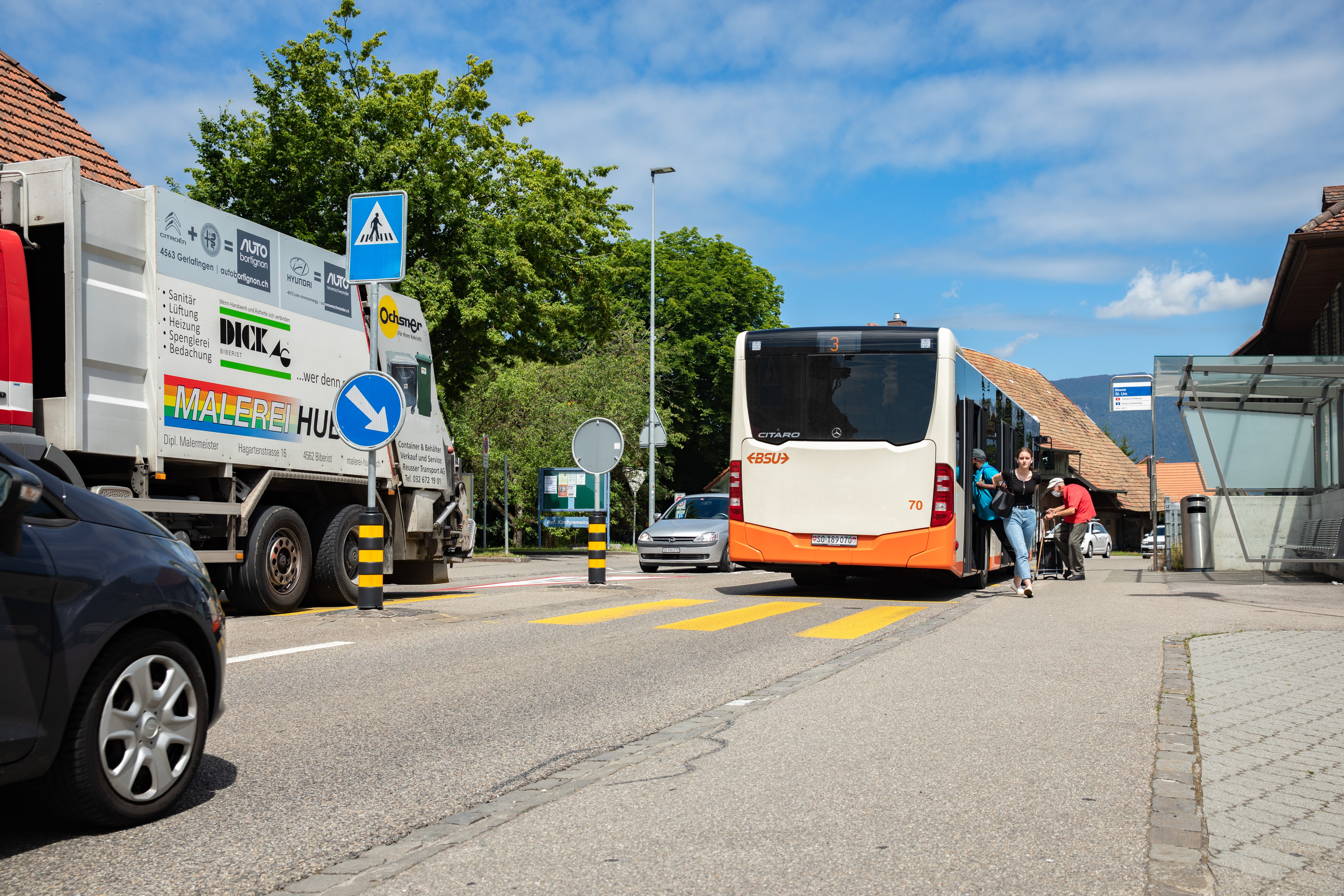 Biberist Kinder Aus Dem Schongrun Quartier Werden Mit Schulbus Transportiert